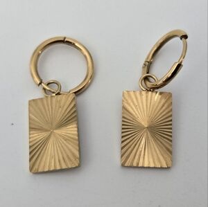 Simons Gold-Plated Geo Fan Stainless Steel Earrings